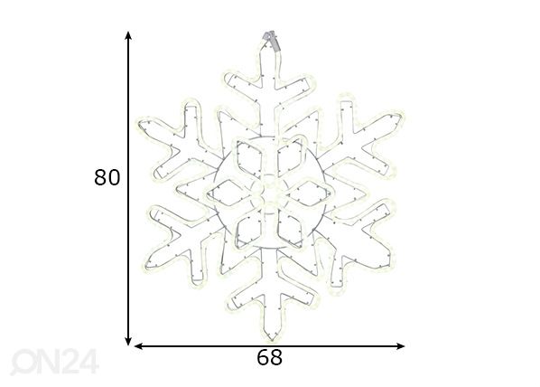 LED-joulutähti Neoled mitat