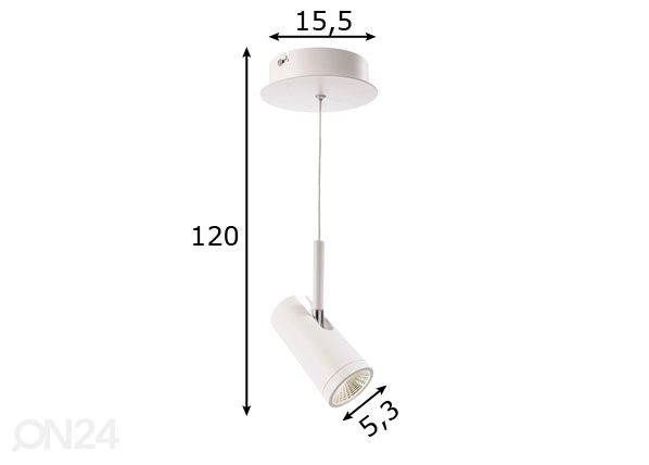 LED kohdevalaisin kattoon Dabih mitat