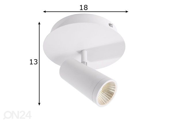 LED kohdevalaisin kattoon Dabih I mitat