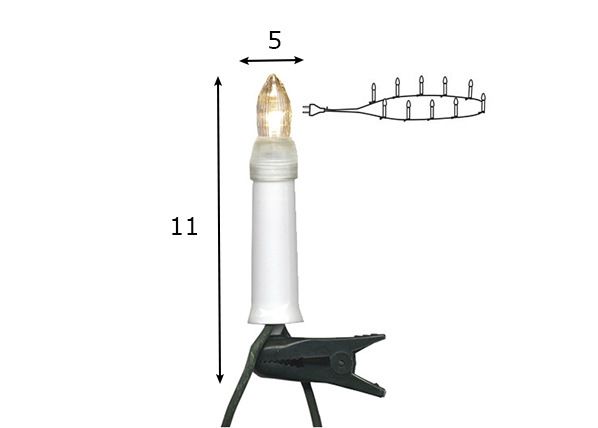 LED kuusenkynttilät 25 LED mitat