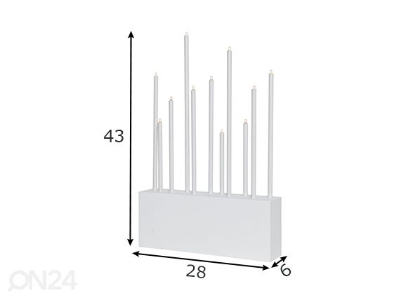 LED-kynttelikkö Buzz mitat