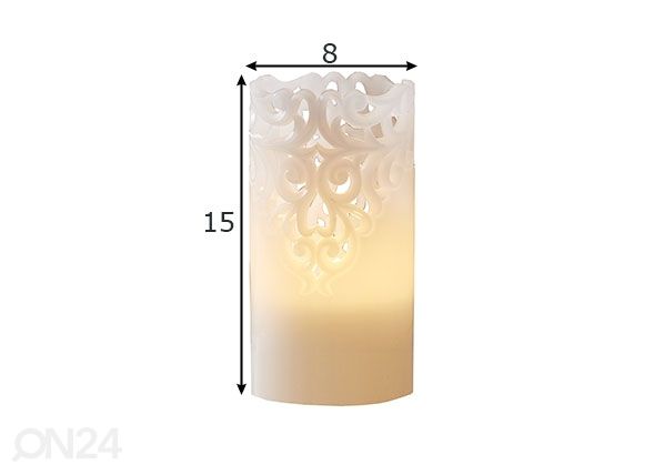 LED-kynttillä Clary, valkoinen mitat