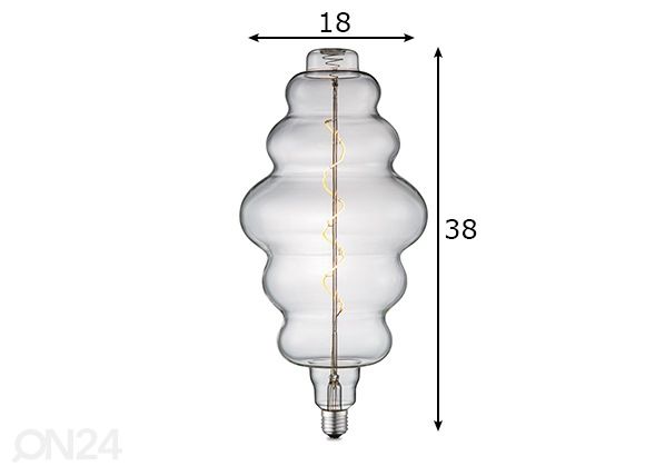 LED-lamppu Cloud, E27, 4W mitat