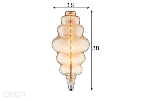 LED-lamppu Cloud, E27, 4W mitat