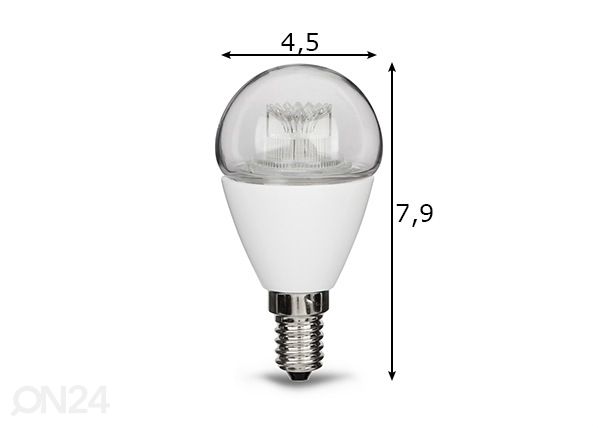 LED lamppu Cone, E14, 3,5W mitat