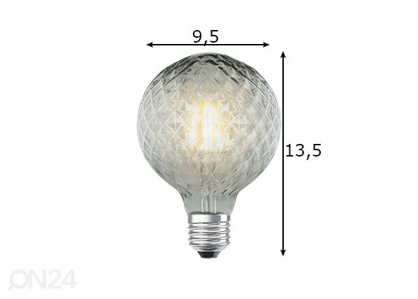 LED-lamppu Deco, E27, 4W mitat