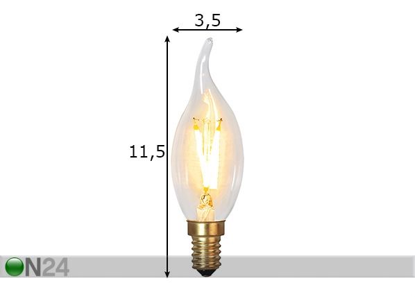LED-lamppu E14 0,5 W mitat