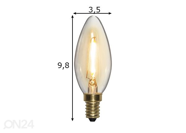 LED-lamppu E14 0,8 W mitat