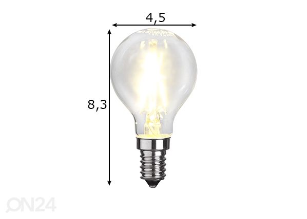 LED-lamppu E14 1,5 W mitat
