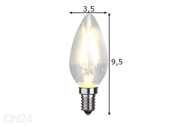 LED-lamppu E14 1,5 W mitat
