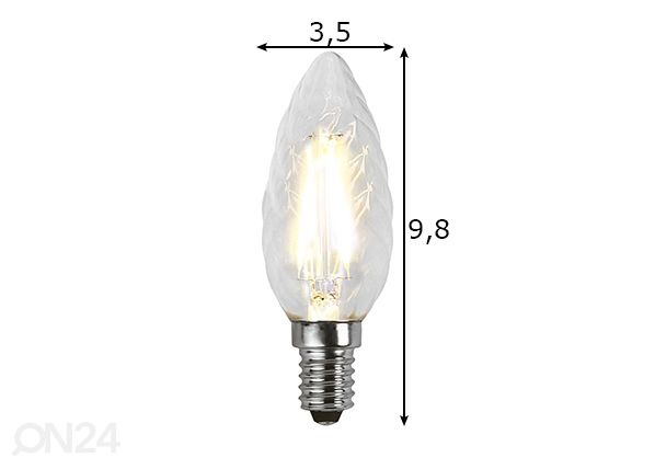 LED-lamppu E14 2 W mitat