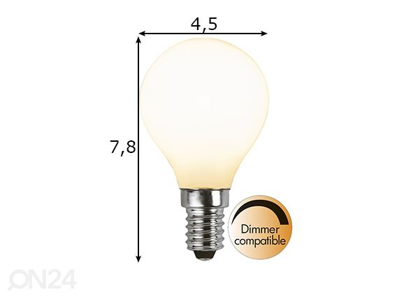 LED-lamppu E14 5 W mitat