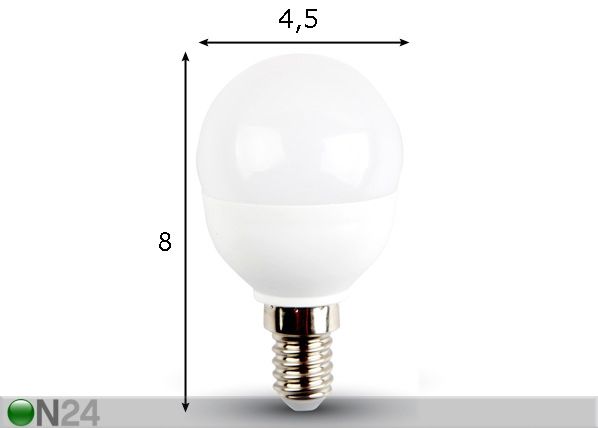 LED lamppu E14 6 W 3 kpl mitat