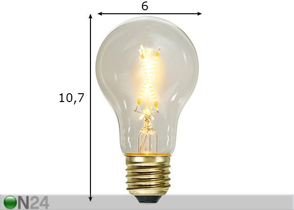 LED lamppu E27 0,5 W mitat