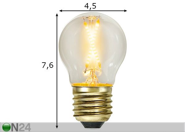 LED lamppu E27 0,5 W mitat