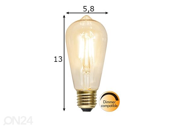 LED-lamppu E27 1,6 W mitat