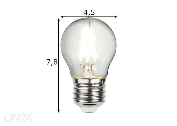 LED-lamppu E27 2,3 W mitat