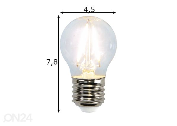 LED-lamppu E27 2 W mitat