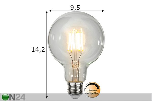 LED lamppu E27 4,7 W mitat