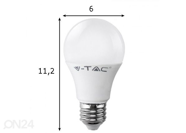 LED lamppu E27 A60 9 W, 3 kpl mitat