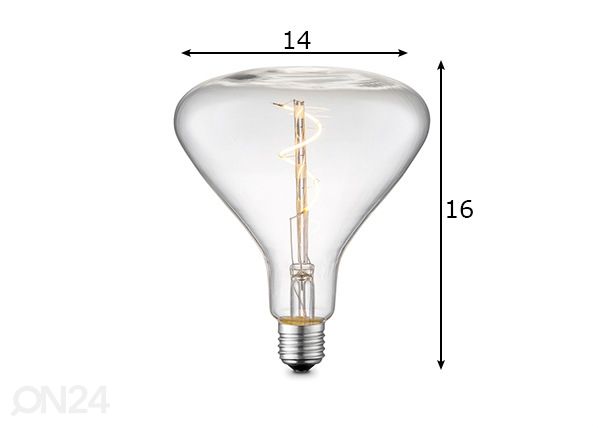 LED-lamppu FLEX, E27, 3W mitat
