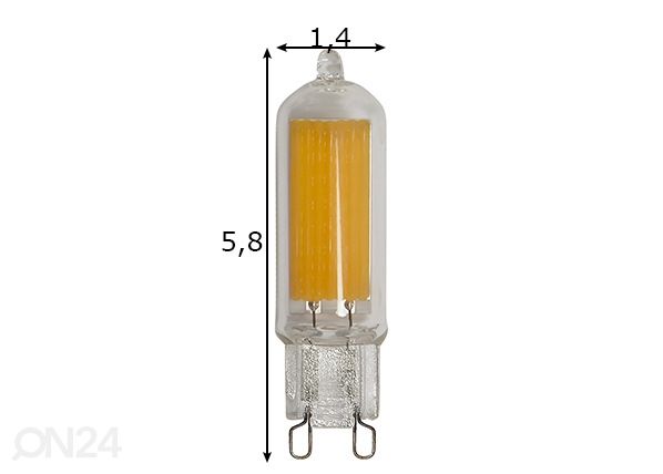 LED lamppu G9 3 W mitat