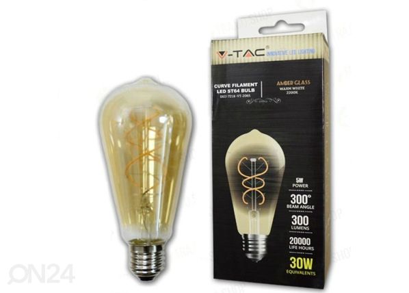 LED lamppu hehkulangalla E27 5 W