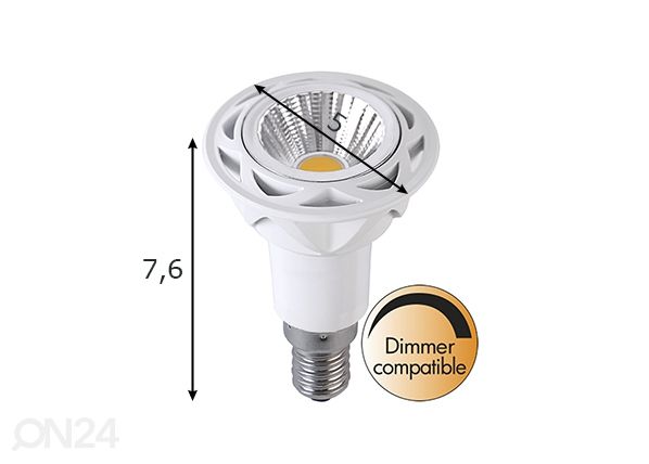 LED-lamppu kohdevaloon E14 5,5 W mitat