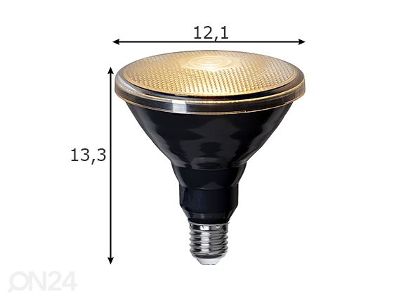 LED -lamppu kohdevaloon E27 15 W ulkokäyttöön mitat