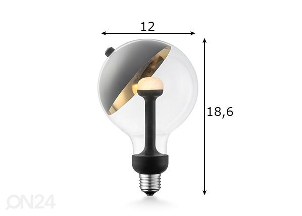LED lamppu Move Me sphere, E27, 5,5W mitat