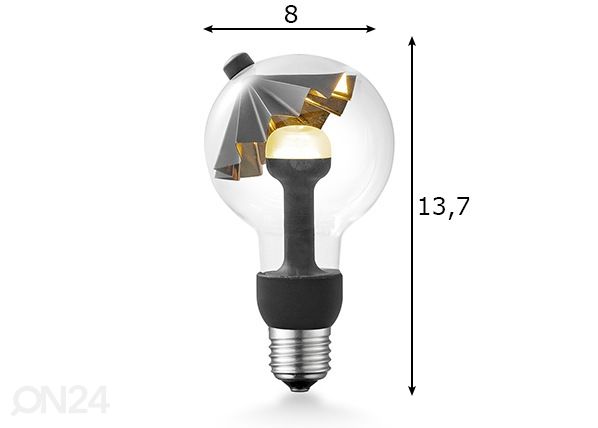 LED lamppu Move Me umbrella, E27, 3W mitat