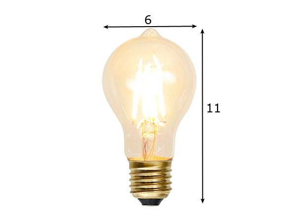 LED lamppu säädettävällä valolla E27 1,5 W mitat