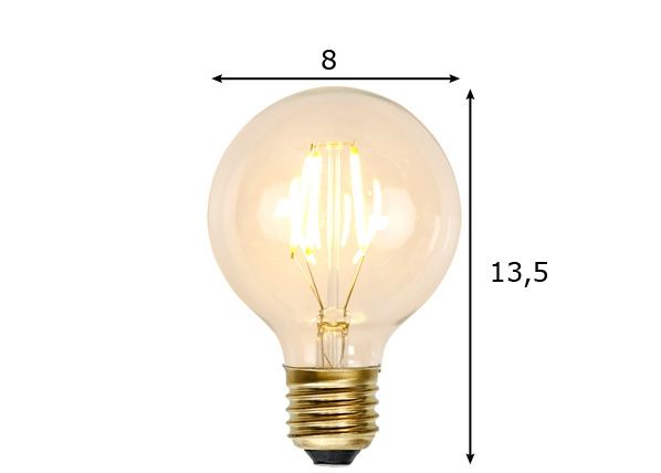 LED lamppu säädettävällä valolla E27 1,5 W mitat