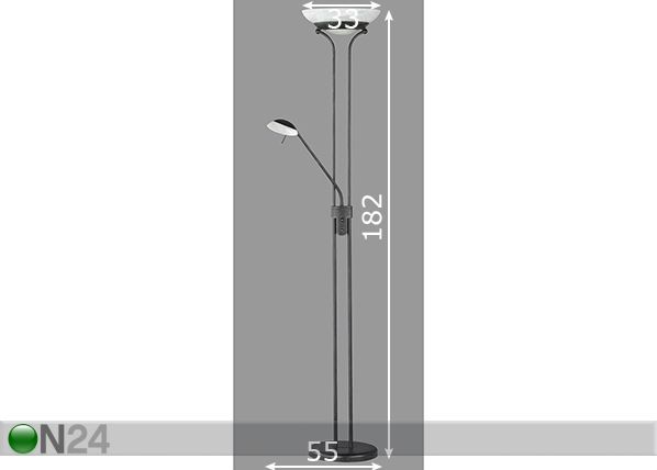 LED lattiavalaisin Pool mitat