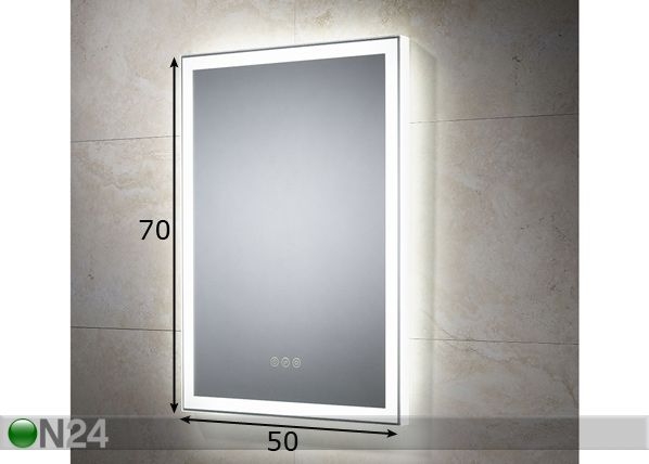 LED peili Destiny 70x50 cm mitat