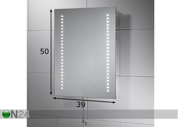 LED peili ESTER mitat