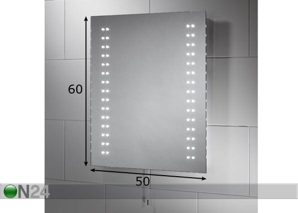LED peili TULA mitat