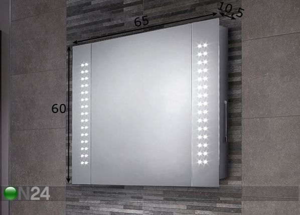 LED peilikaappi Finlay 70x50 cm mitat
