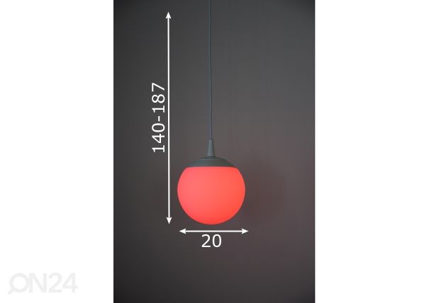 LED RGB kattovalaisin kauko-ohjaimella mitat