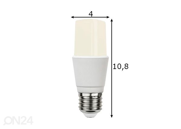 LED sähkölamppu E27 8,2 W mitat