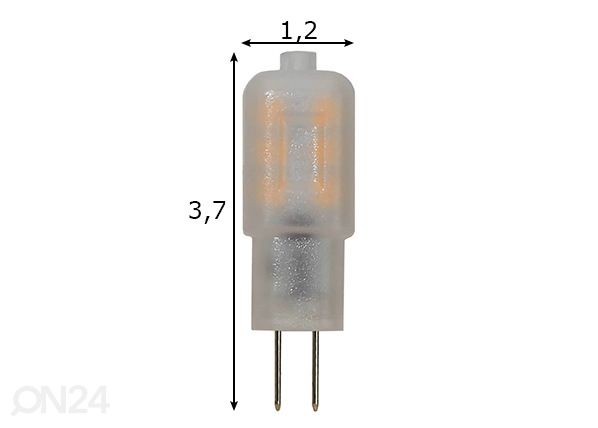 LED sähkölamppu G4 0,8 W mitat