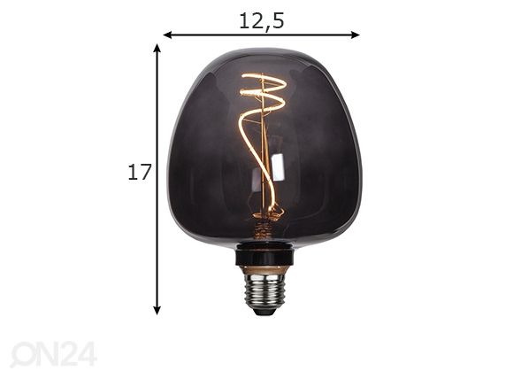 LED-sisustuslamppu E27 2W mitat