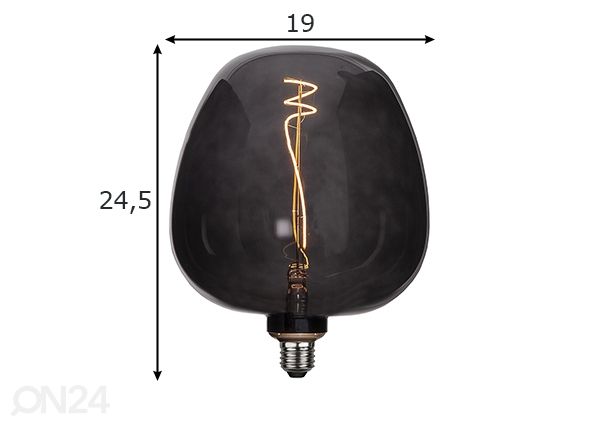 LED-sisustuslamppu E27 2W mitat