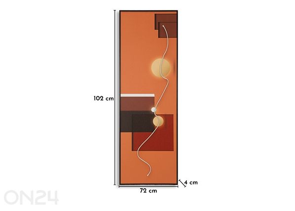 LED-taulu 50x150 cm mitat