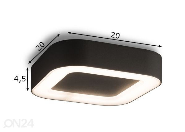 LED ulkovalaisin mitat