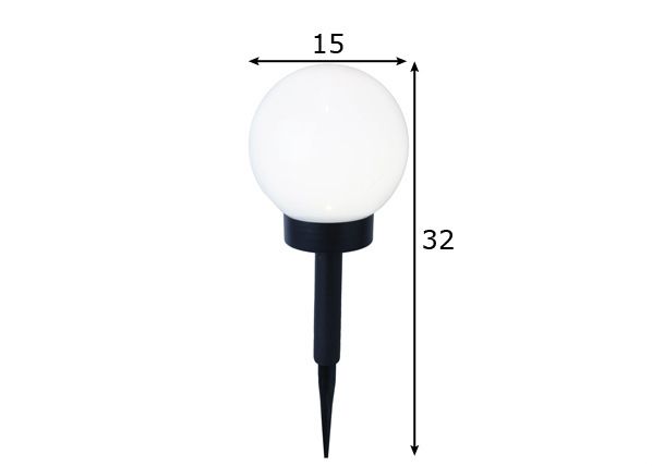 LED ulkovalaisin aurinkokennolla 15 cm mitat