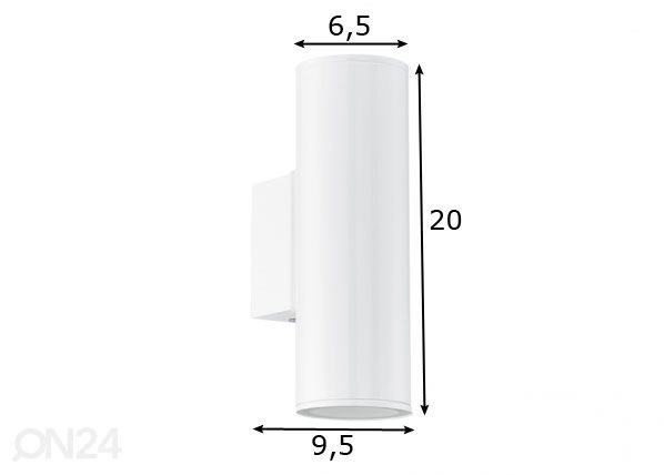 LED ulkovalaisin Riga mitat