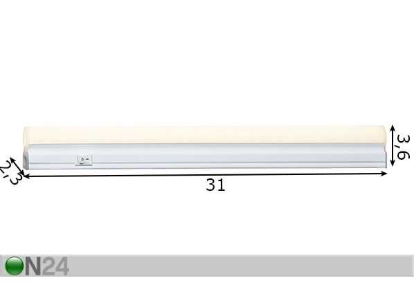 LED valaisin mitat