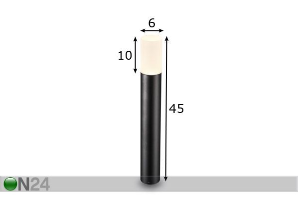 LED valaisin maanpintaan IP65 mitat