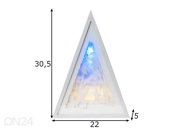 LED-valaistu sisustustaulu Scenery mitat